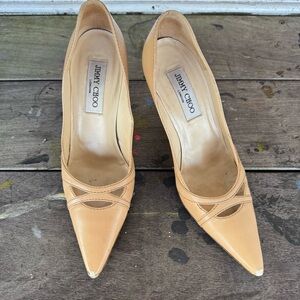 Jimmy Choo Camel Pointed Toe Heels
